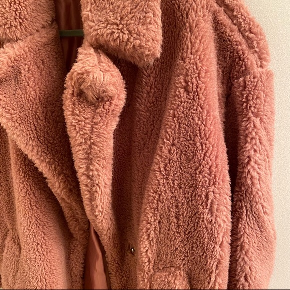 Topshop oversized teddy bear fleece coat - Picture 3 of 5